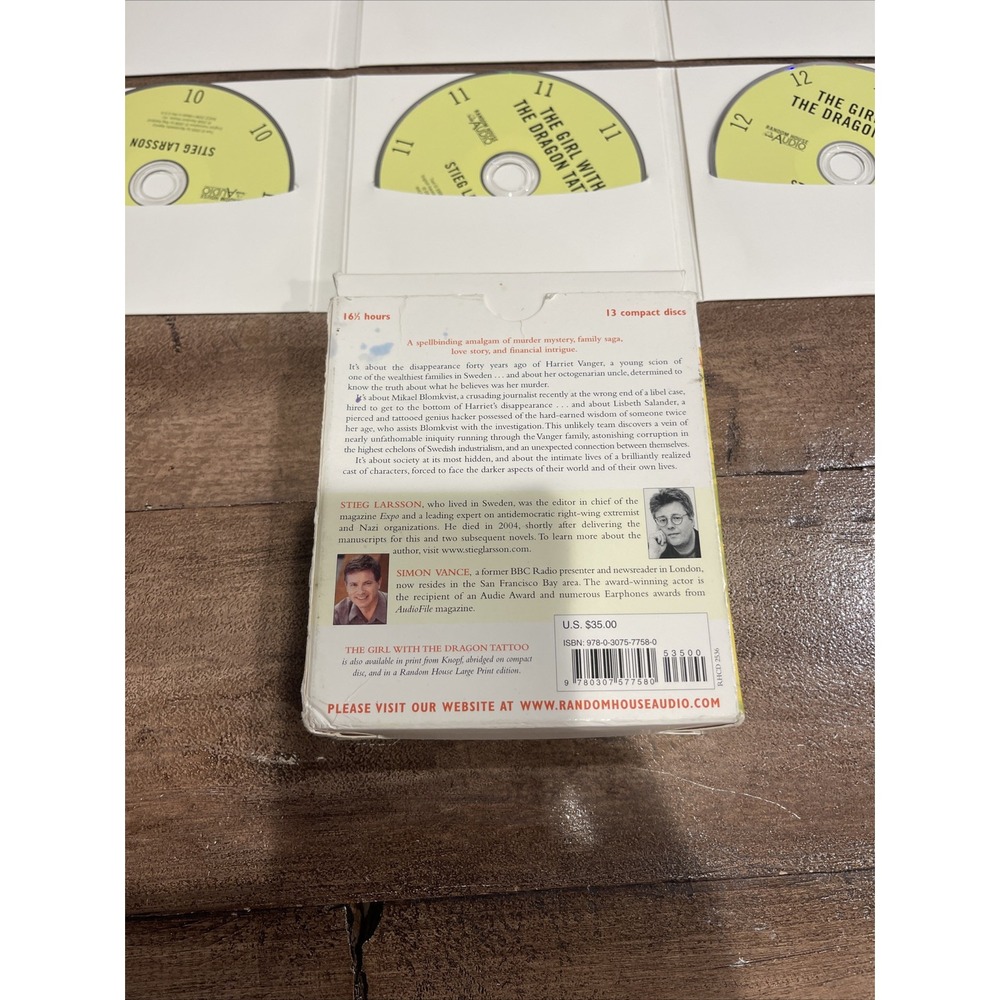 The Girl‎ with the Dragon Tattoo (Millennium - Audio CD, by Larsson Stieg - Good - Picture 3 of 4